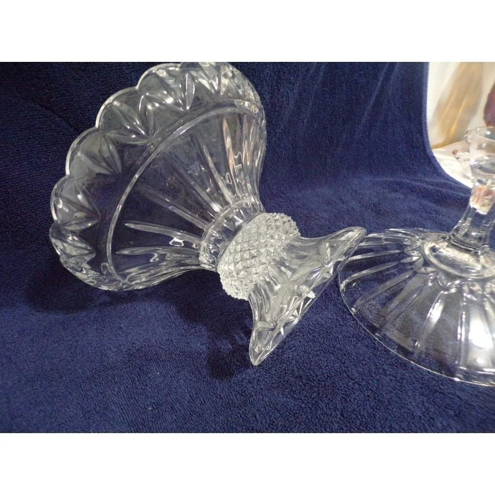Vintage Godinger Glass Compote or Candy Dish 24% Lead Crystal w/Lid 11